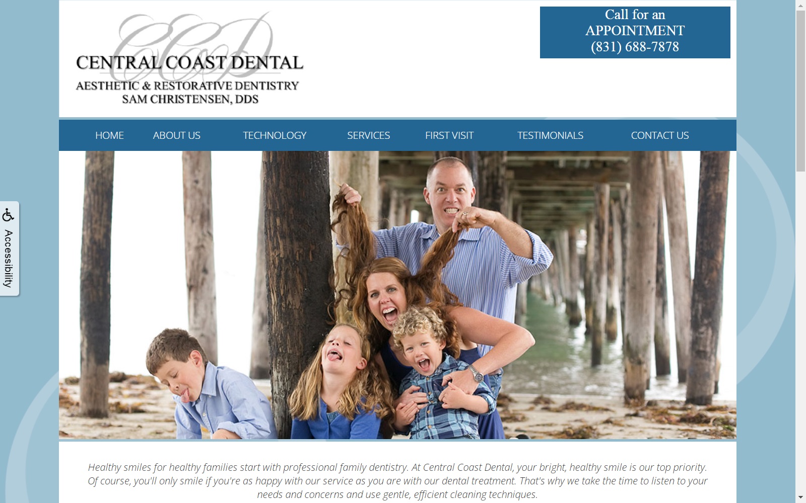 centralcoastdental.com screenshot