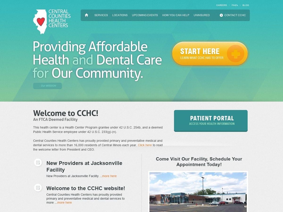 Central Counties Health Centers Website Screenshot from centralcounties.org