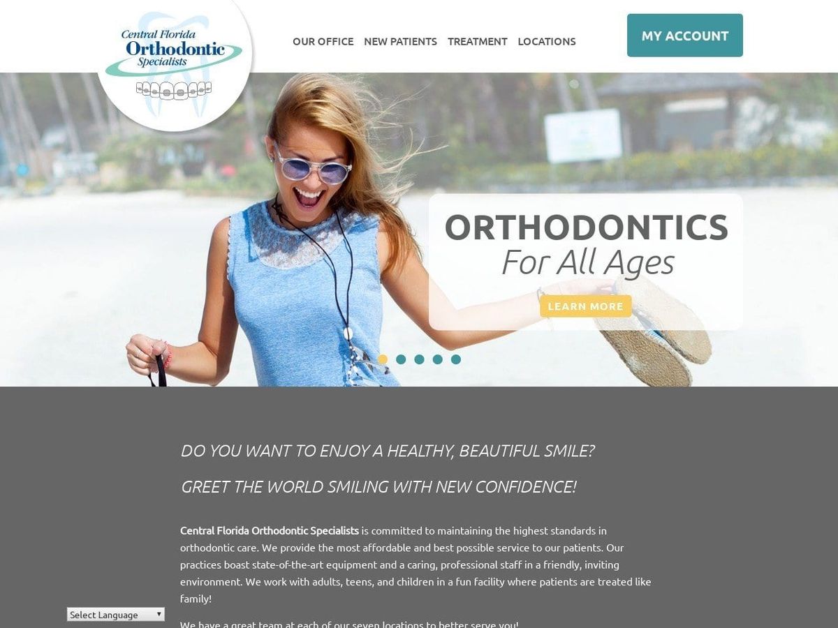 Central Florida Orthodontic Kopuri N Rao DDS Website Screenshot from centralfloridabraces.com