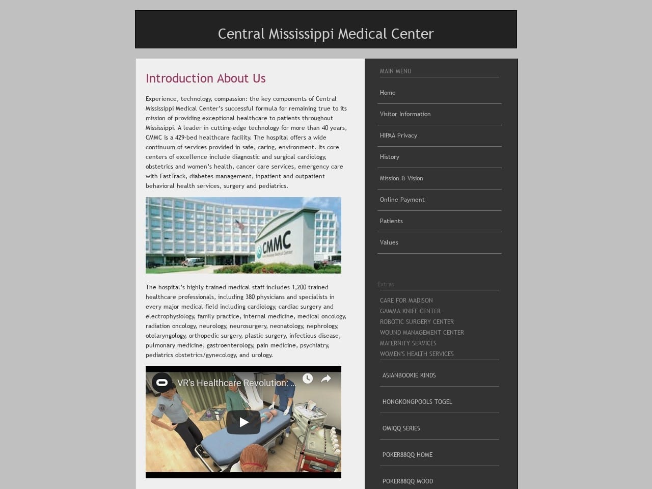 Central Mississippi Medical Website Screenshot from centralmississippimedicalcenter.com