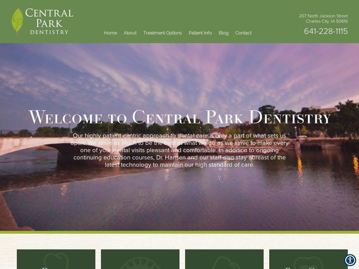 Centralpark Dentistry Cc Website Screenshot from centralparkdentistrycc.com