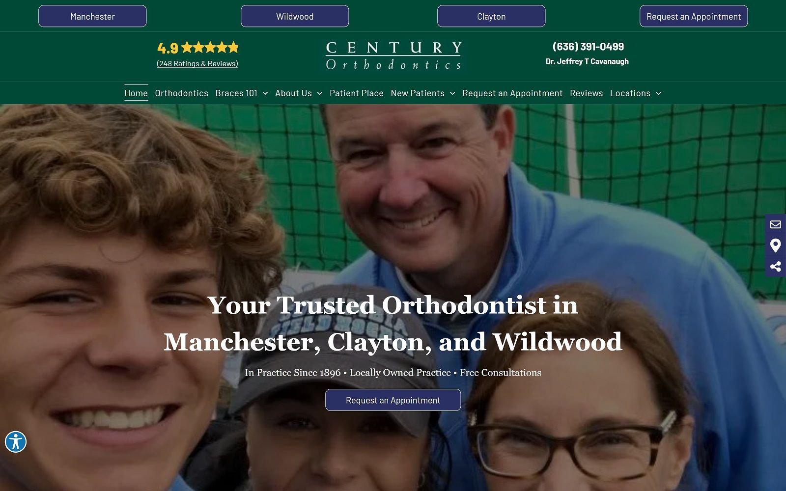 centuryorthodontics.com screenshot