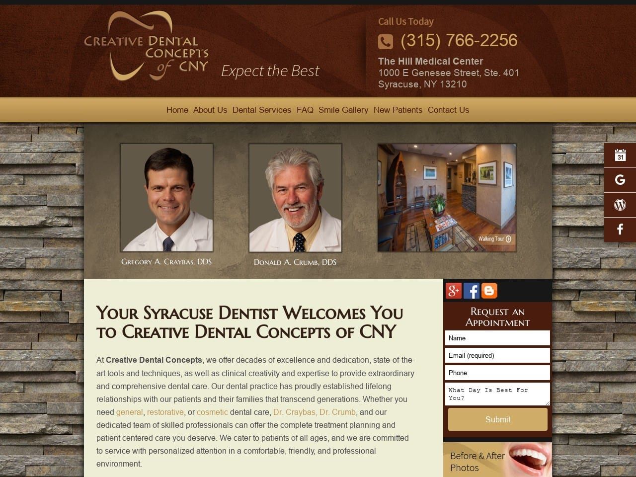 Creative Dental Concepts Of Cny Website Screenshot from cerecuse.com