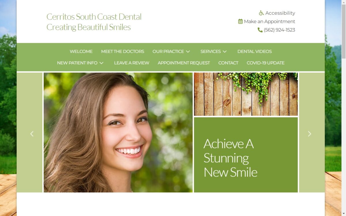 cerritossouthcoastdental.com screenshot