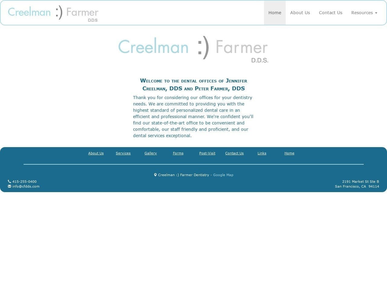 Creelman Website Screenshot from cfdds.com