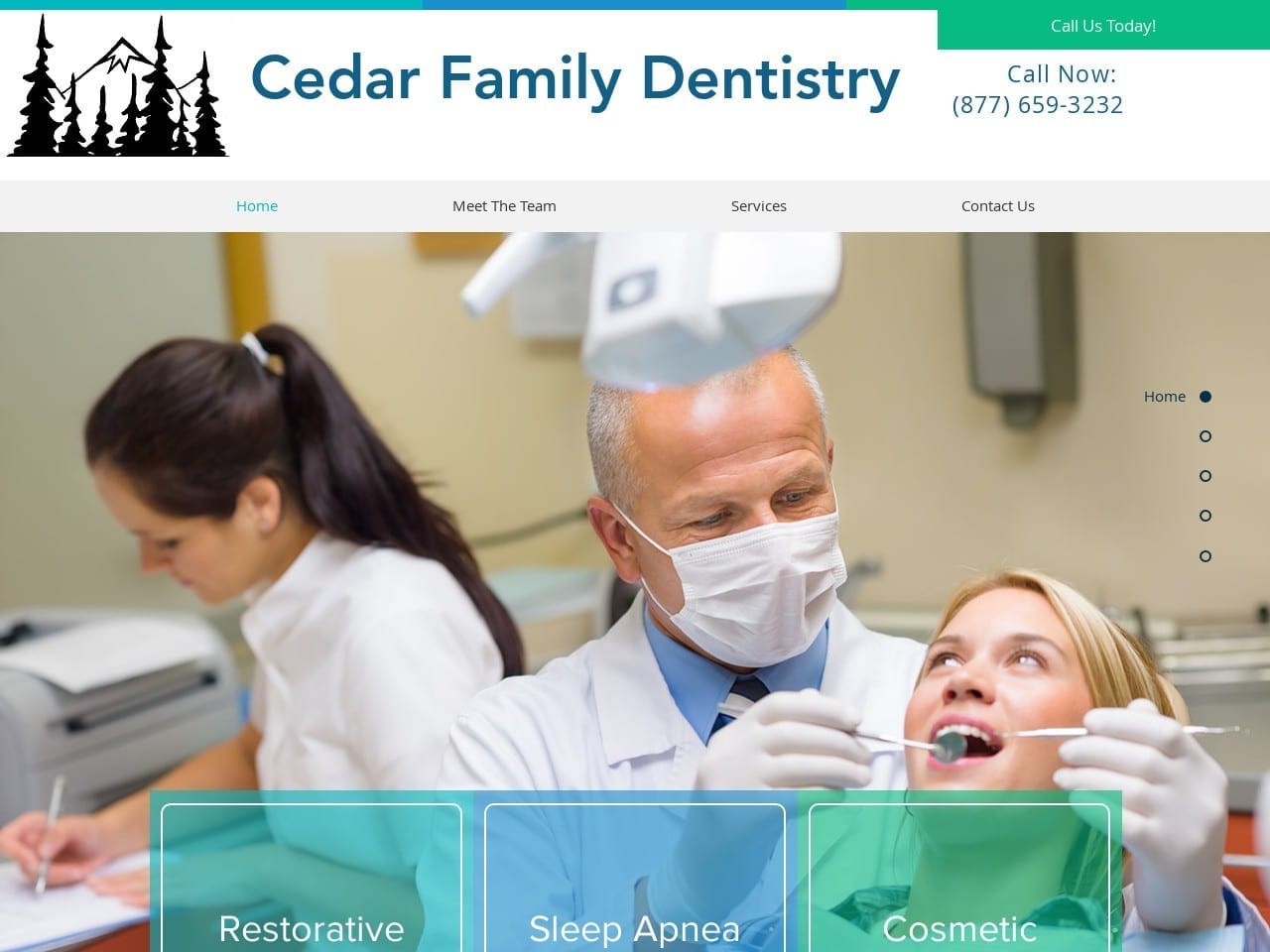 Cedar Family Dentistry Mc Gary Julia DDS Website Screenshot from cfdental.com