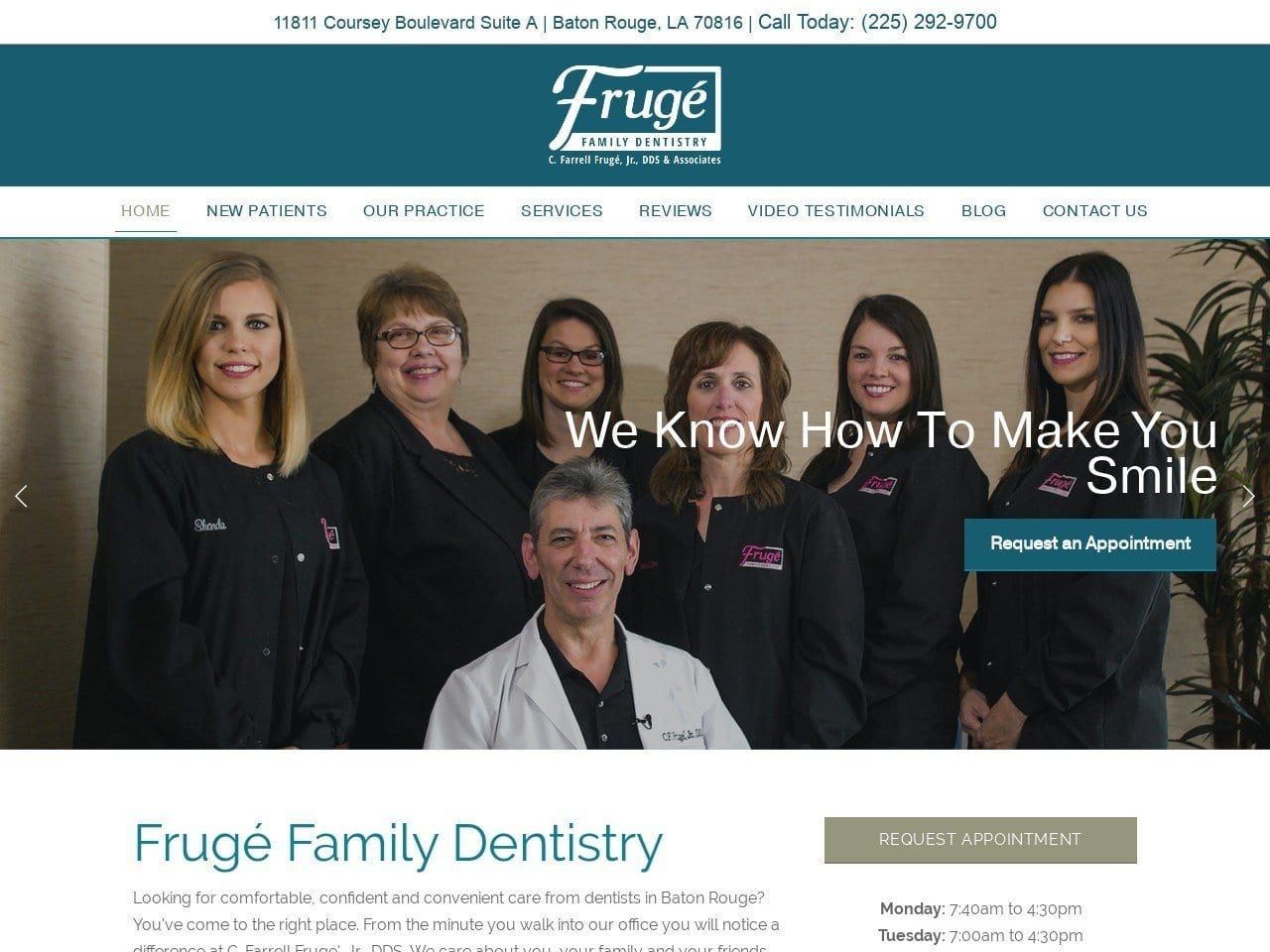 C. Farrell Fruge Jr. D.D.S. Website Screenshot from cffdds.com