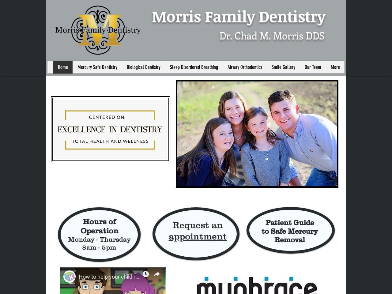 Chad M. Morris DDS Morris Family Dentistry Website Screenshot from chadmorrisdds.com