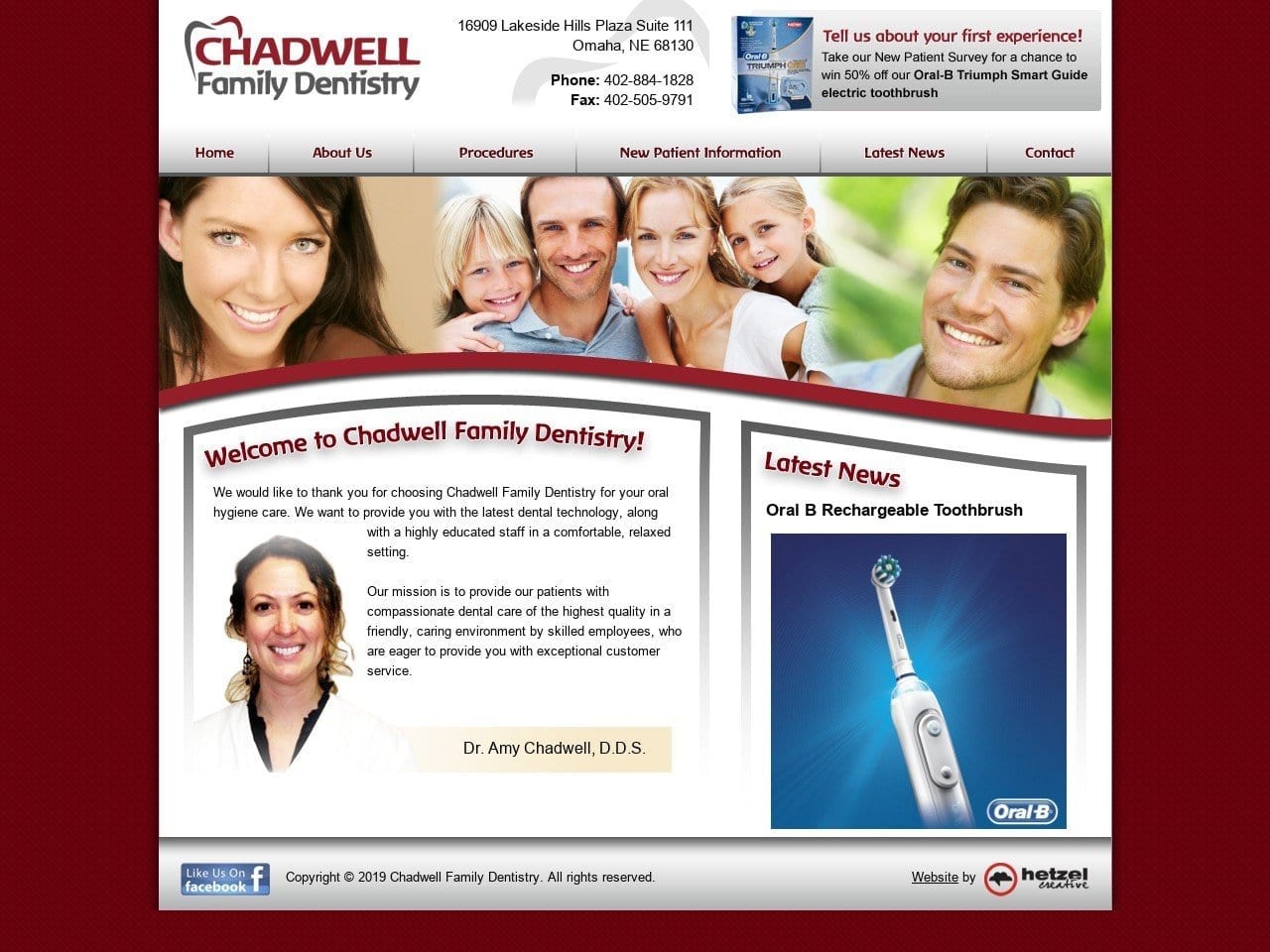 Chadwell Family Dentist Website Screenshot from chadwelldentistry.com