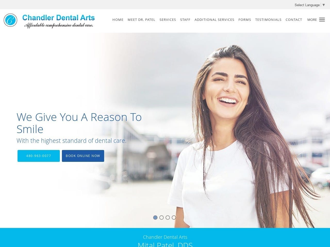 Chandler Dental Arts Website Screenshot from chandlerdentalarts.com