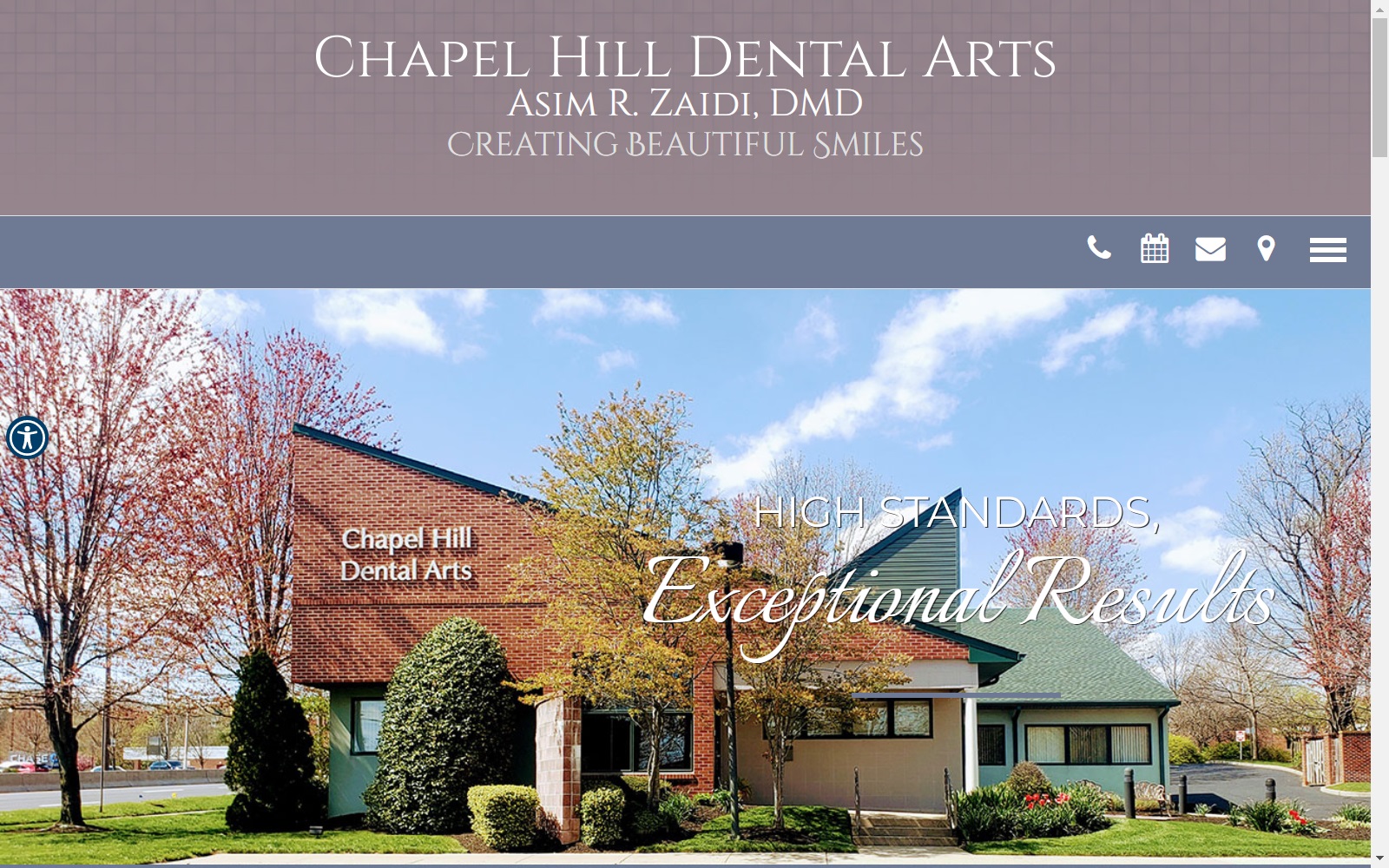 chapelhilldentalarts.com screenshot