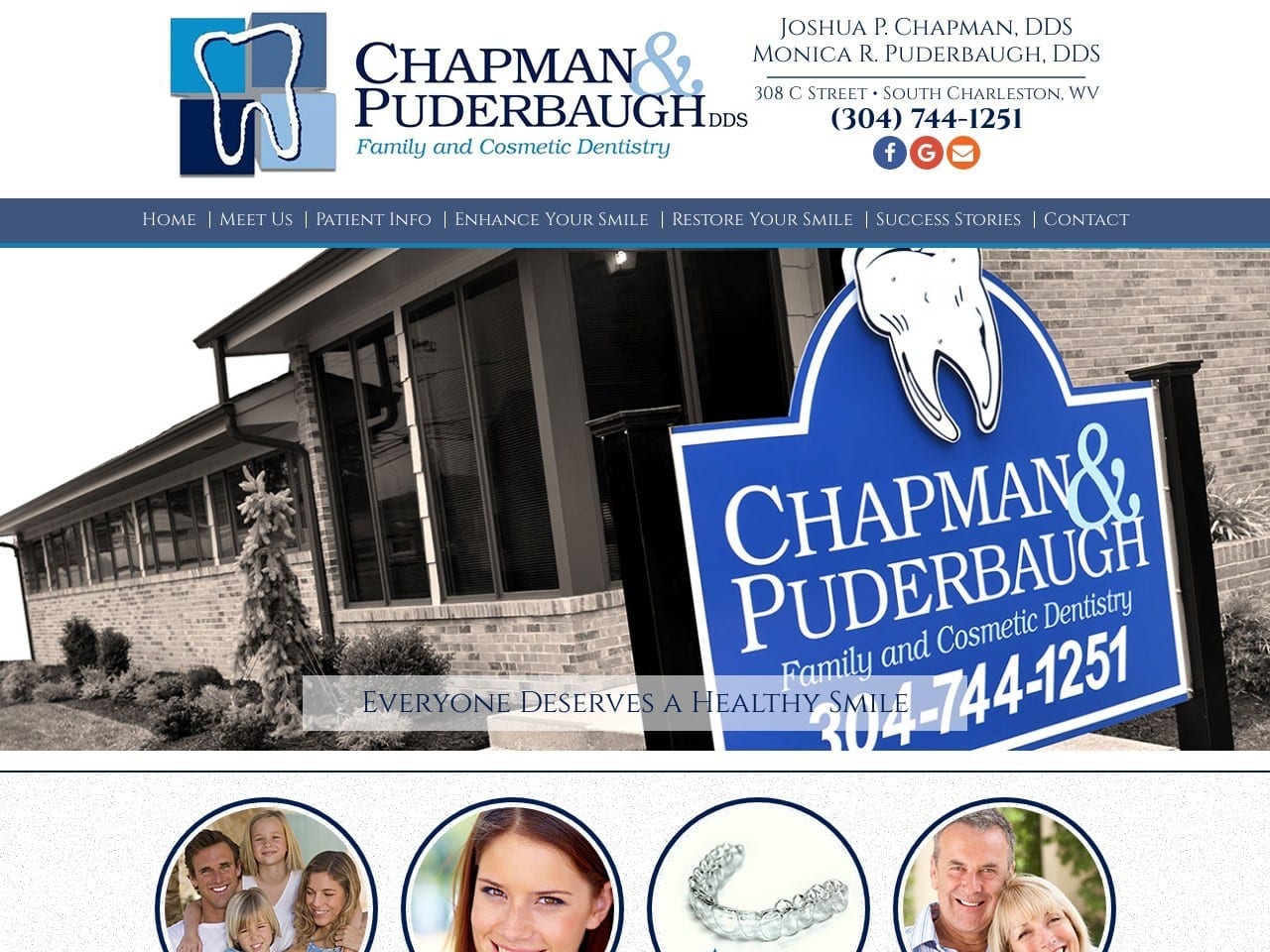 Dr. Joshua P. Chapman DDS Website Screenshot from chapmandentistry.com