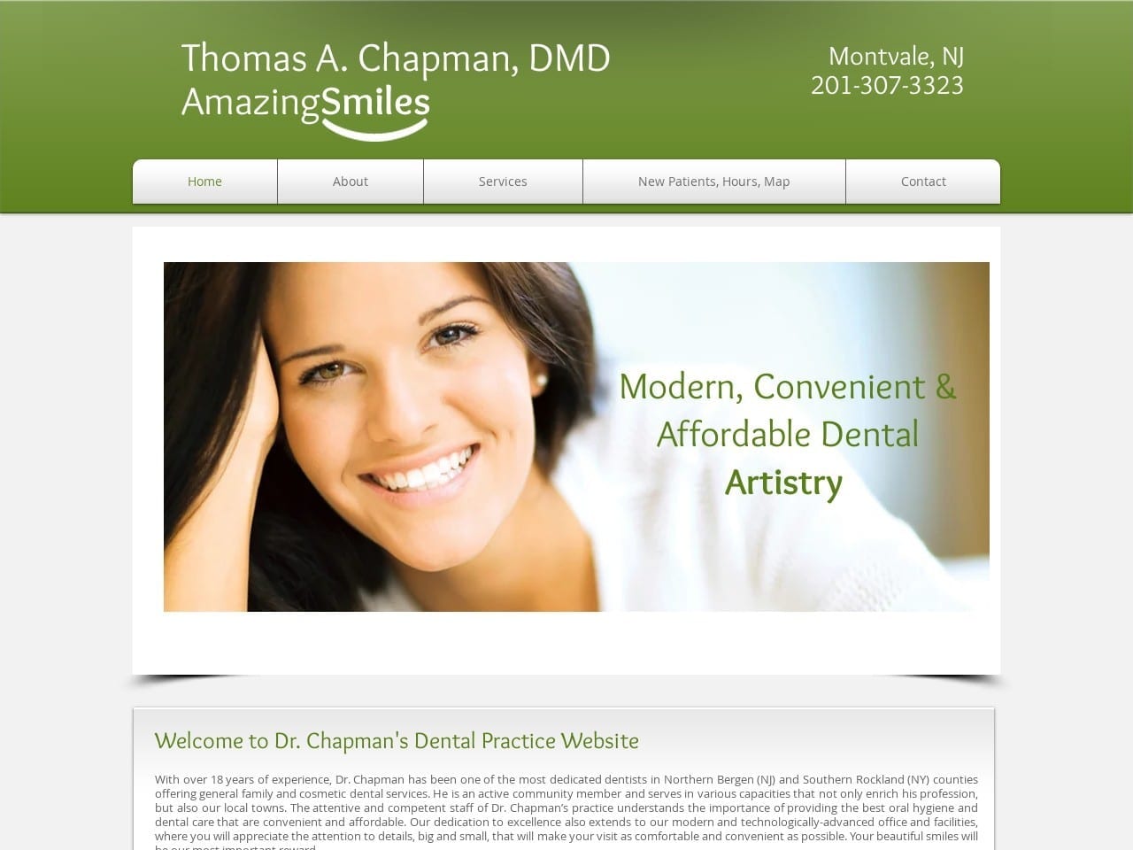 Thomas Chapman DMD Website Screenshot from chapmandmd.com