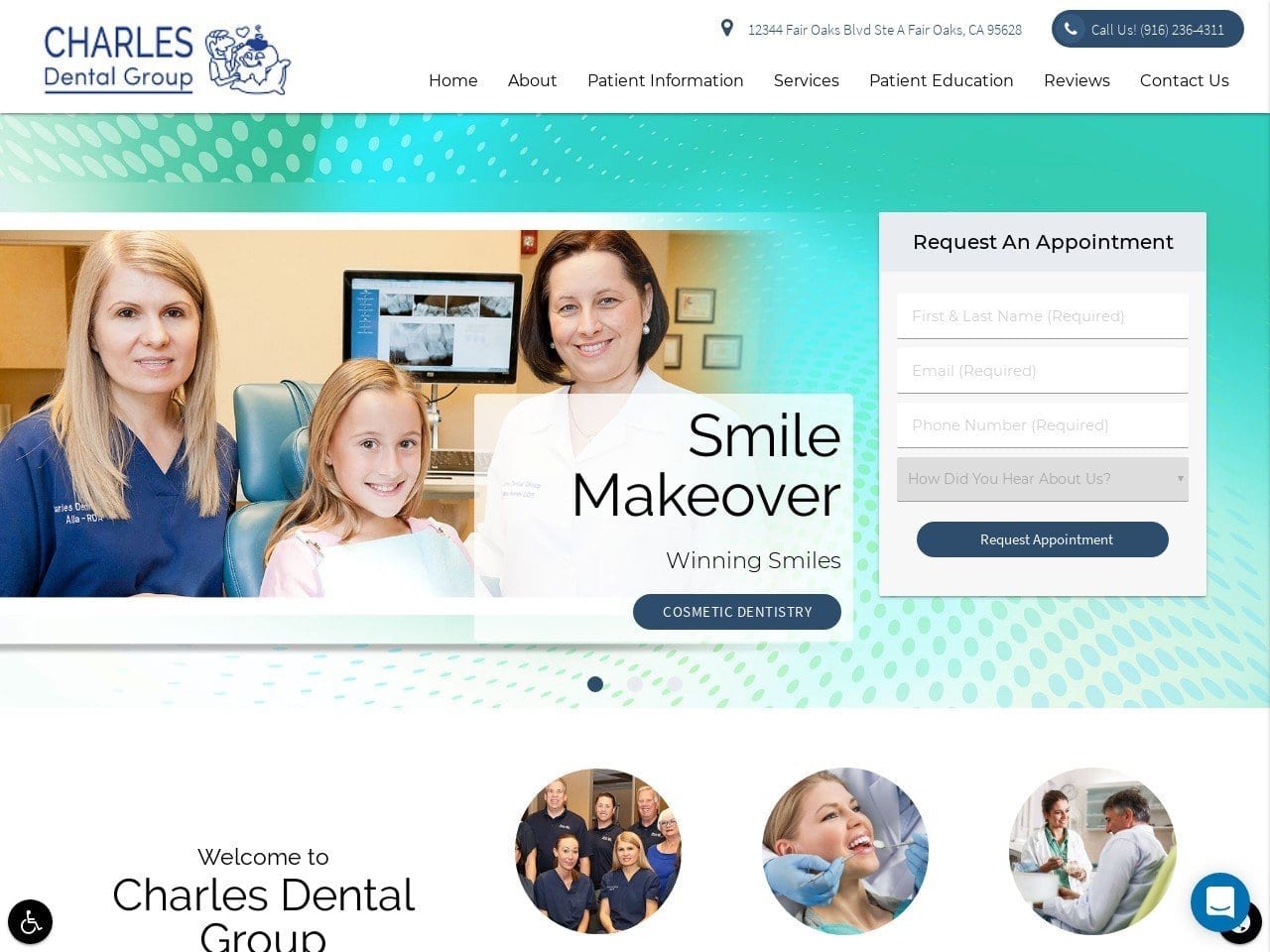 Charles Dental Group Website Screenshot from charlesdentalgroup.com