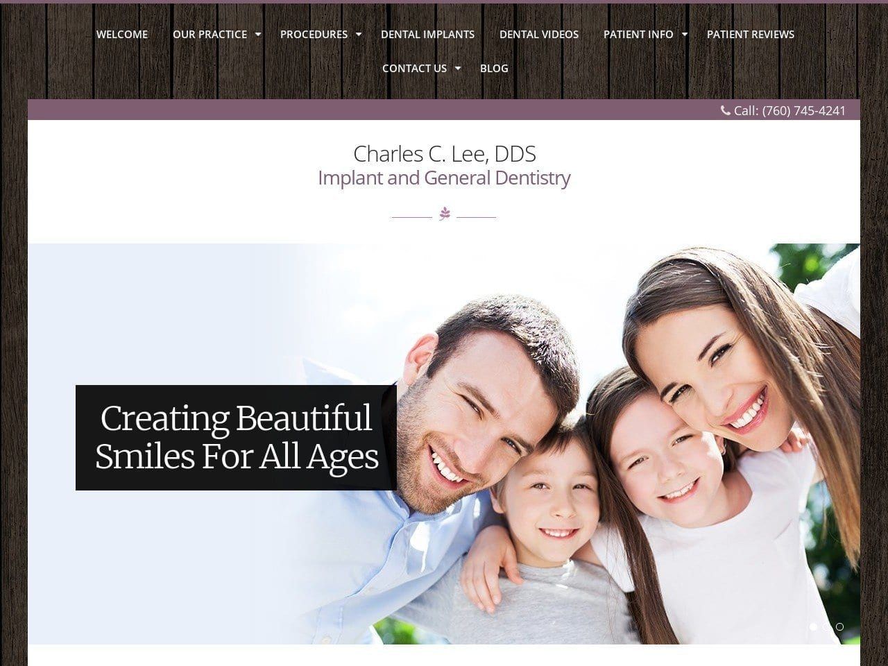 Charles C. Lee D.D.S. Inc. Website Screenshot from charlesleedds.com