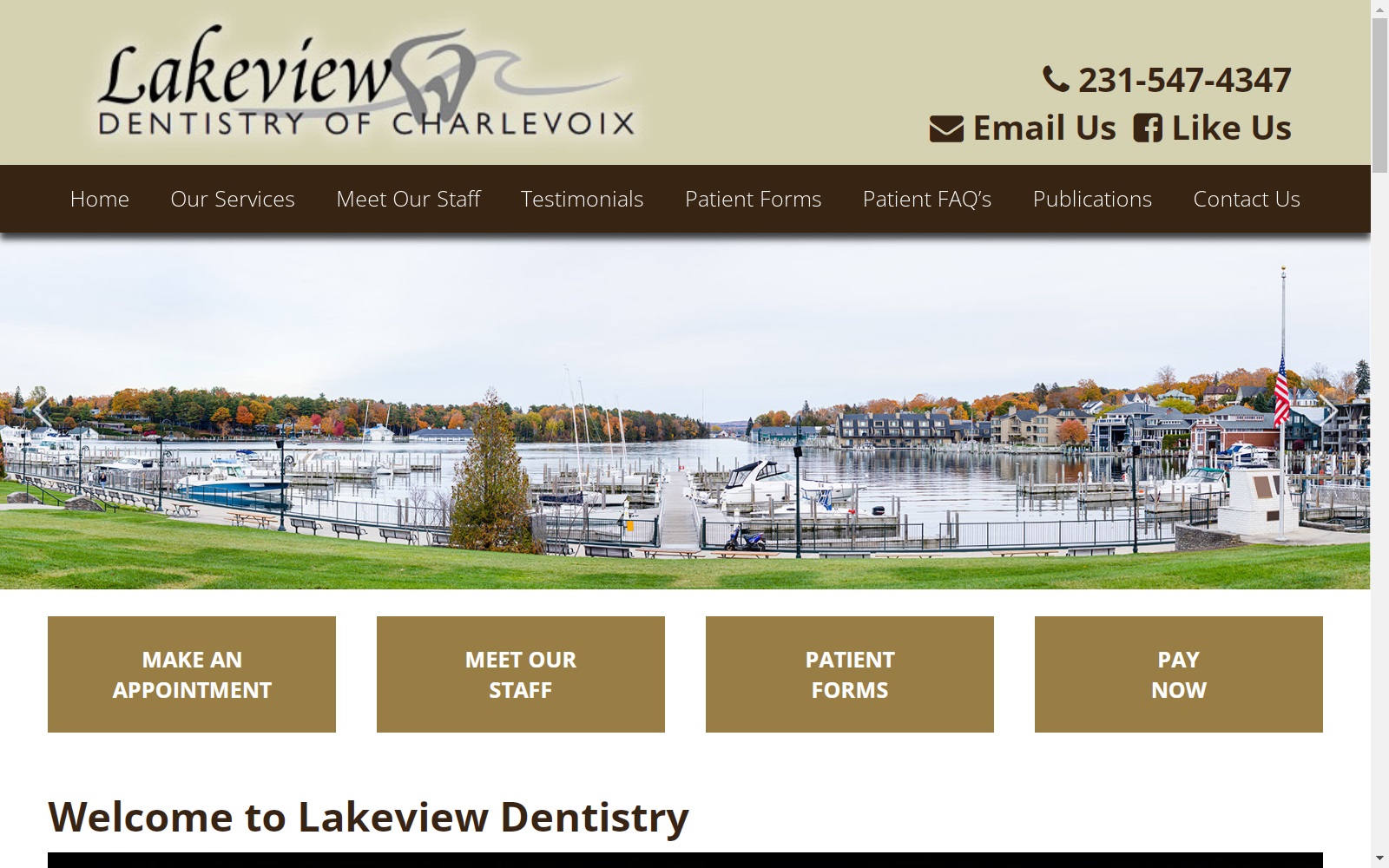 charlevoixdentist.com screenshot