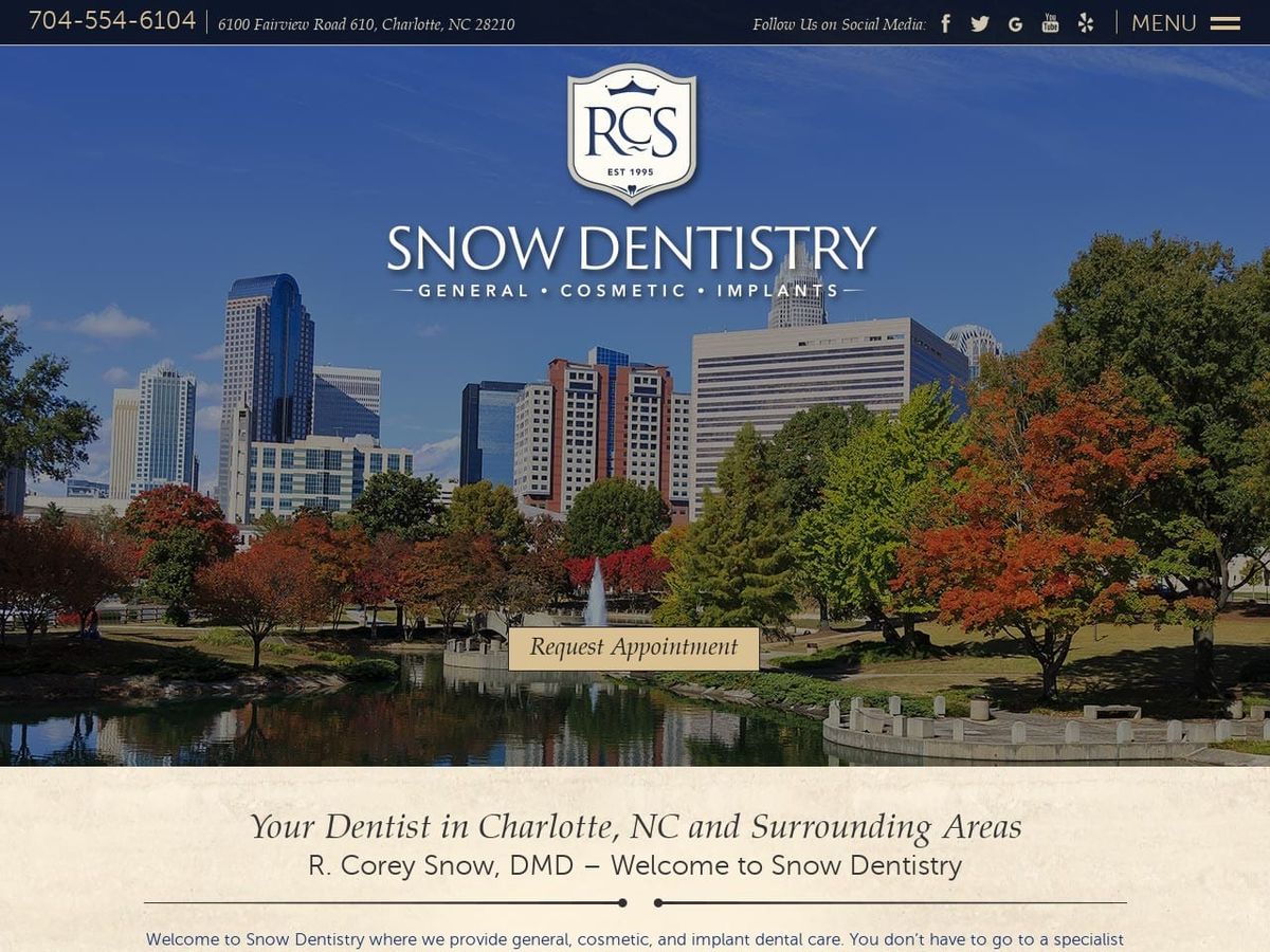 Charlottenc Dental Website Screenshot from charlottencdental.com