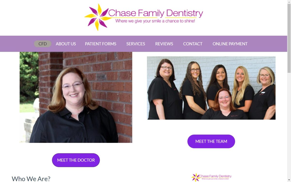 chasefamilydentistry.com screenshot