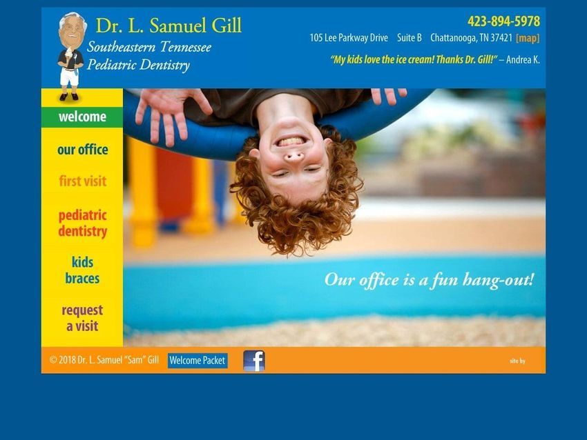 L Samuel Gill Jr PC Website Screenshot from chattanoogakidsdentist.com
