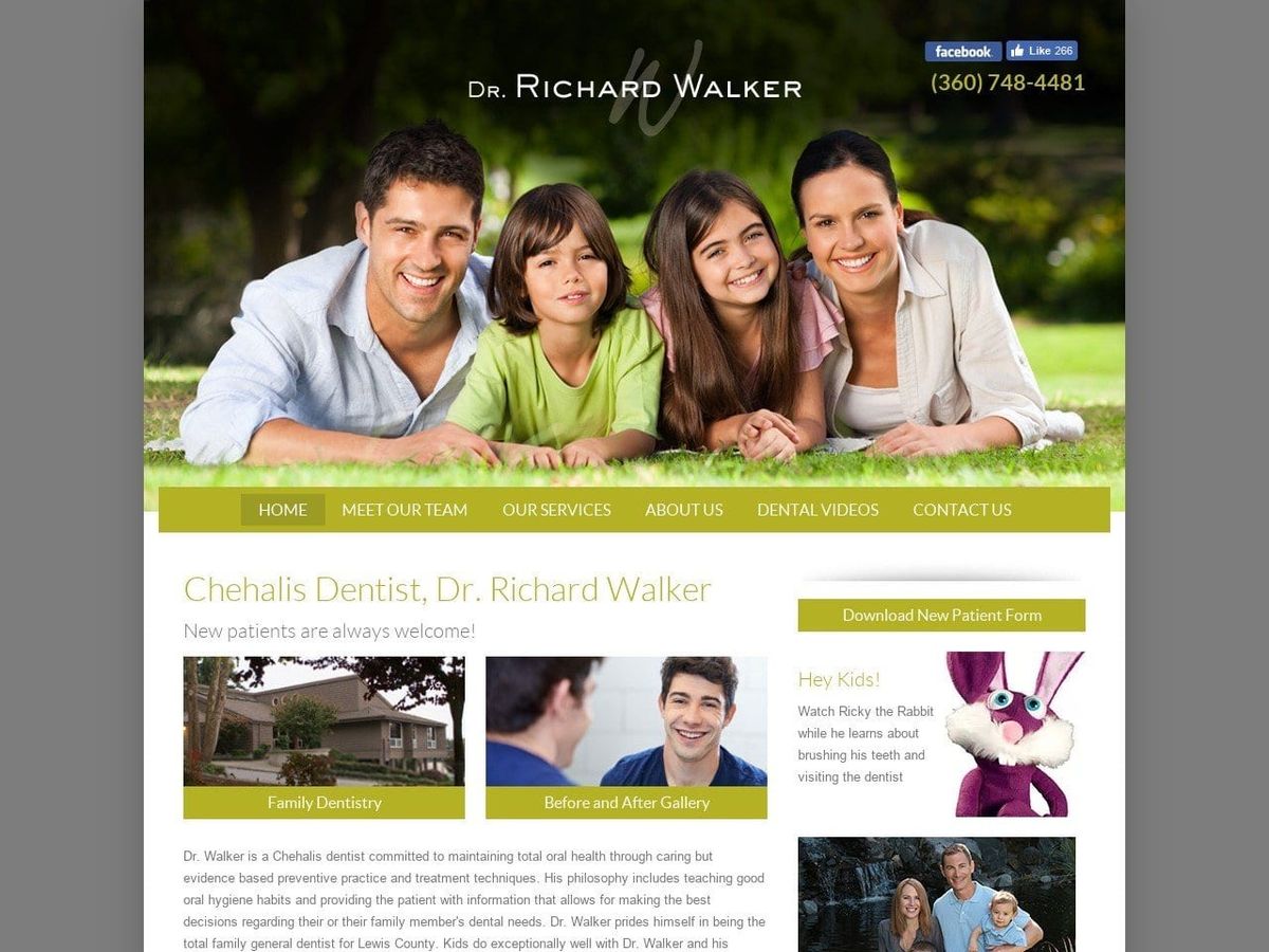 Chehalis Dentist Website Screenshot from chehalisdentist.com