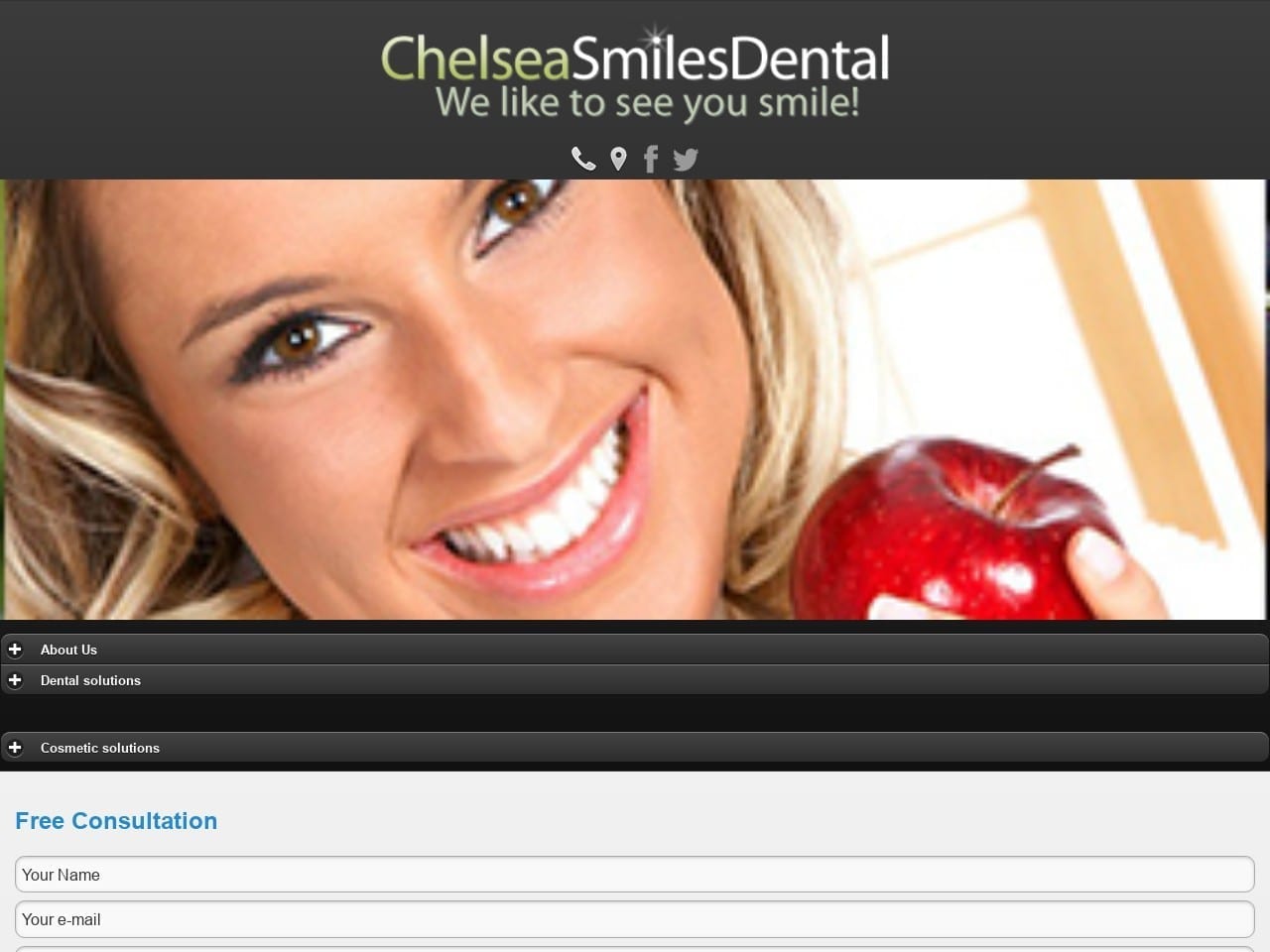 Chelsea Smiles Dental Website Screenshot from chelseasmilesdental.com