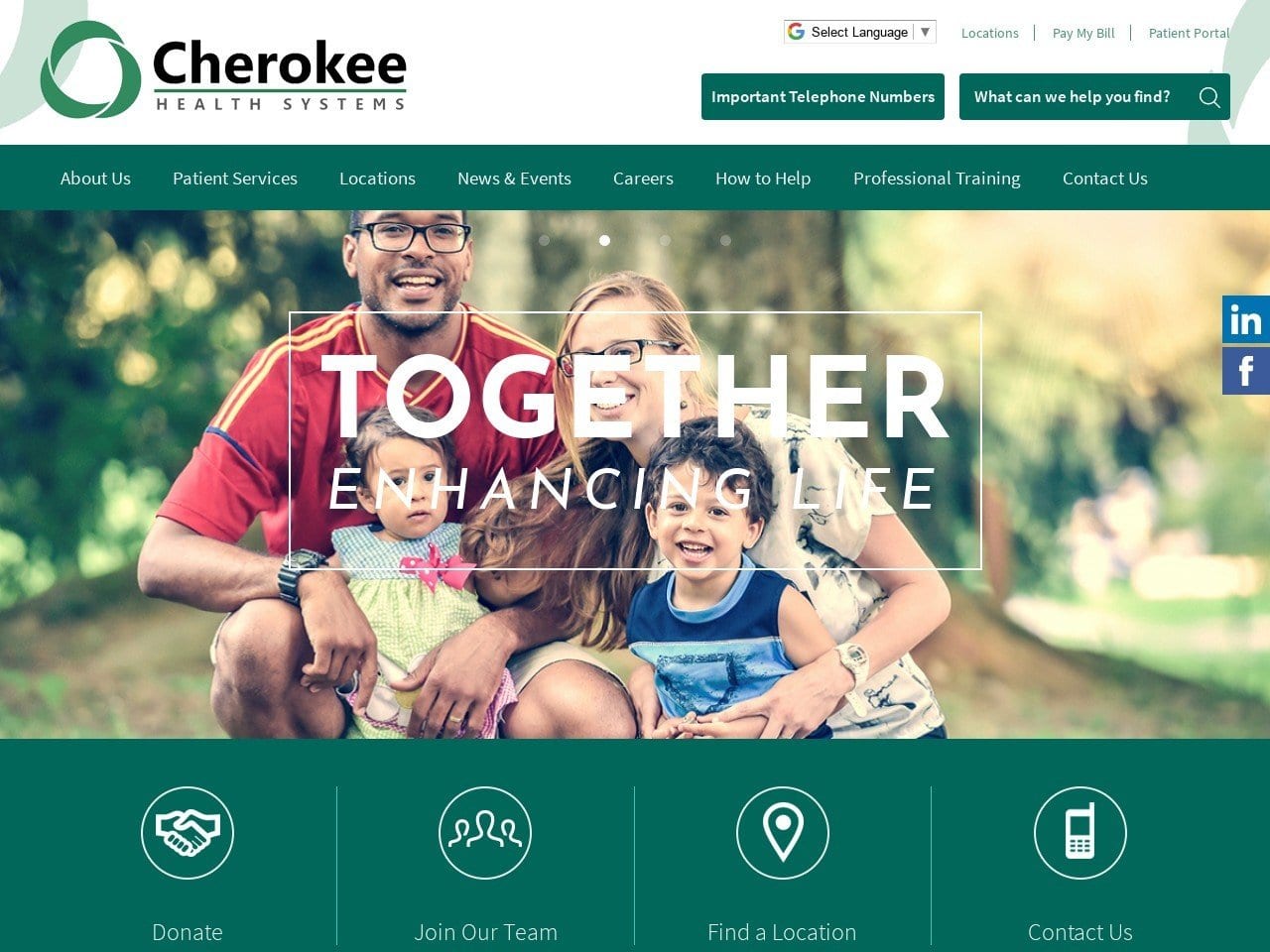 Cherokee Health Systems Stephens Billie M DDS Website Screenshot from cherokeehealth.com