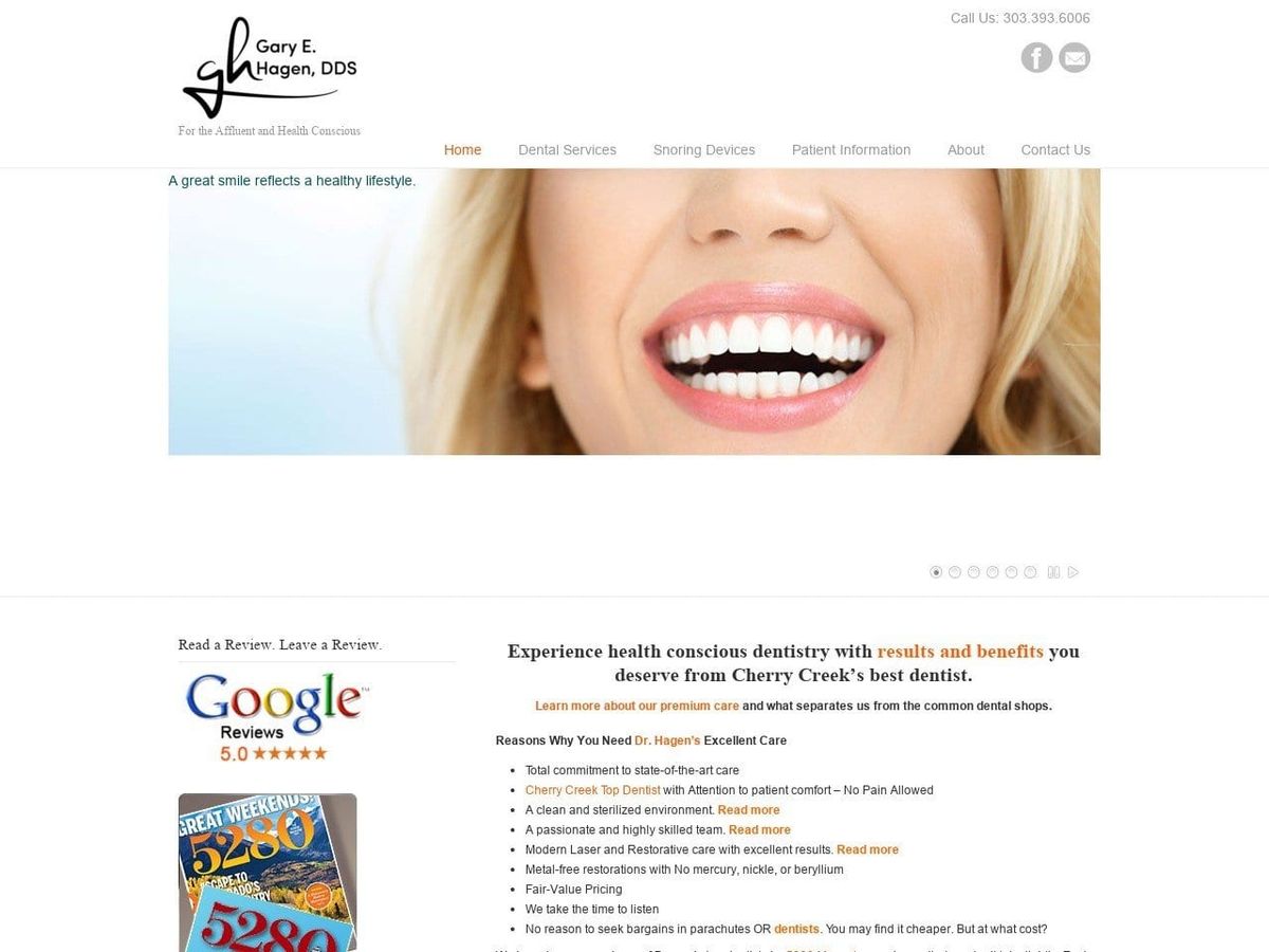 Cherry Creek DDS Website Screenshot from cherrycreekdds.com