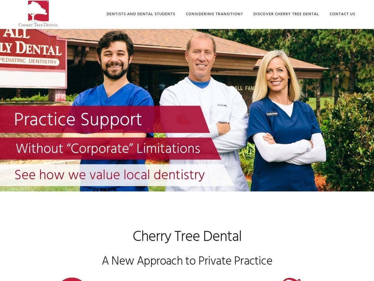 Cherry Tree Dental Website Screenshot from cherrytreedental.com