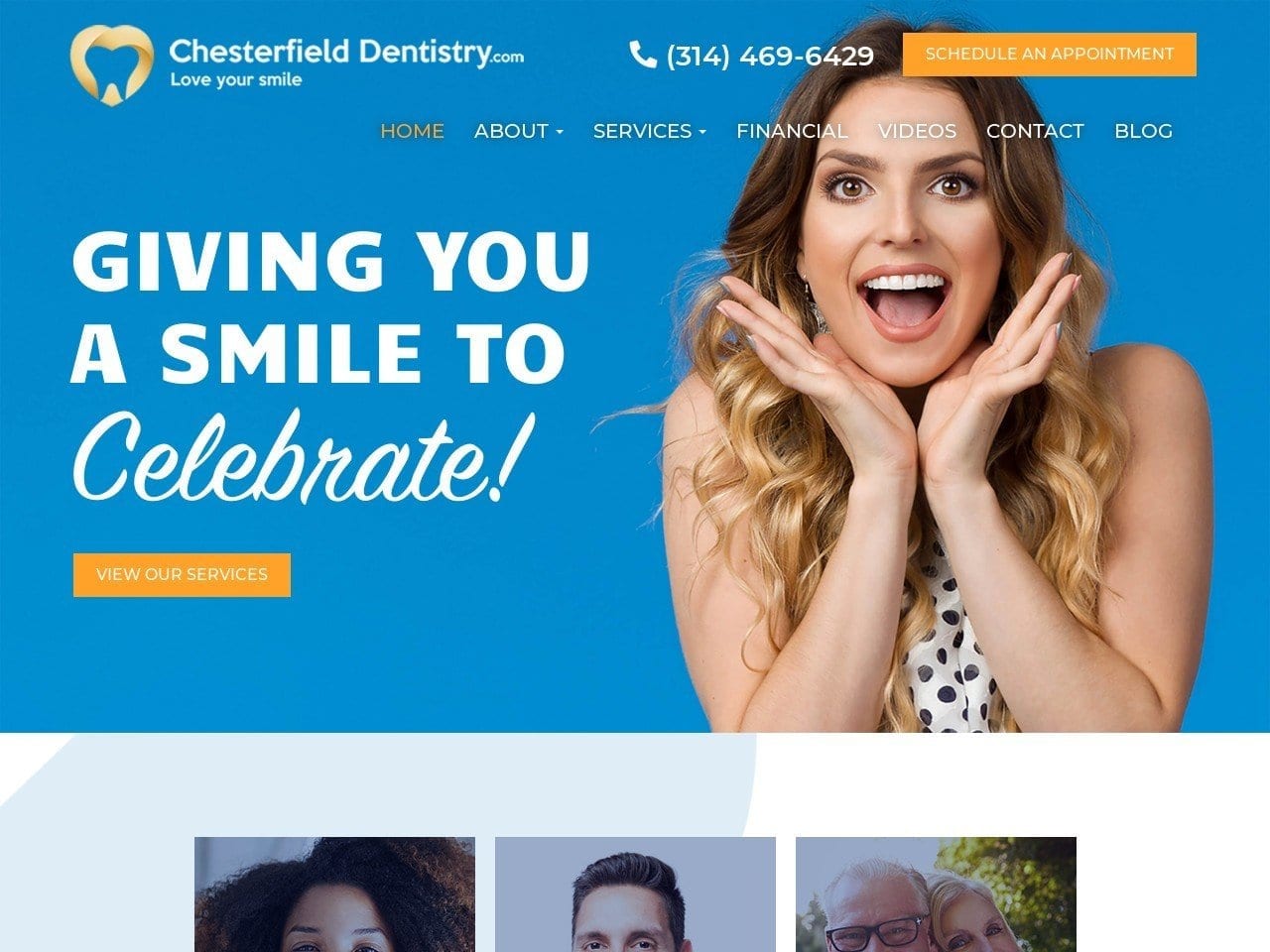 Lawrence Zigler DDS Website Screenshot from chesterfielddentistry.com