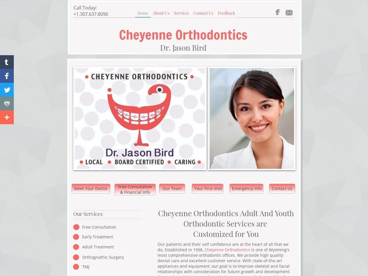 Cheyenne Orthodontics Website Screenshot from cheyenne-orthodontics.com
