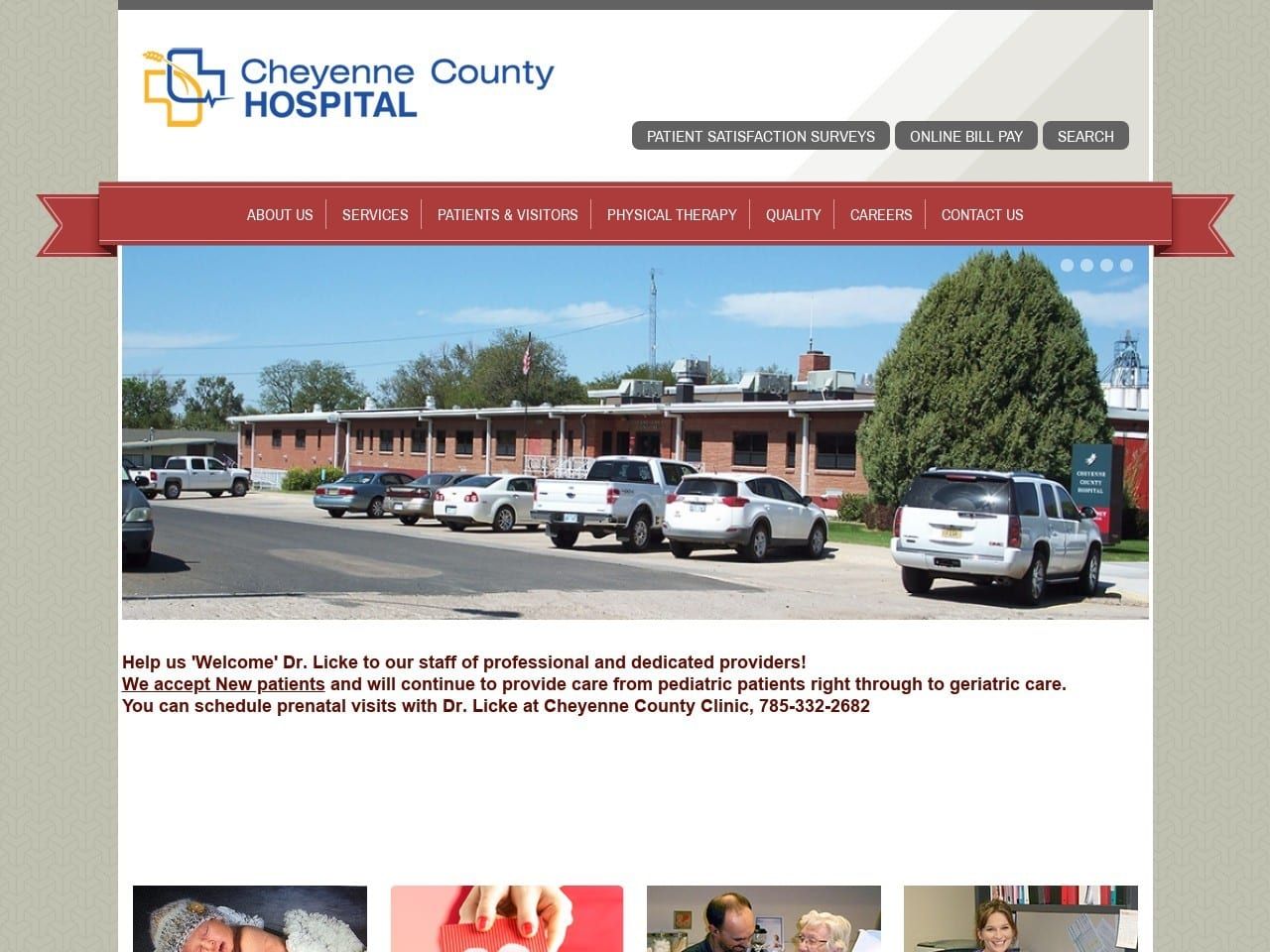 Cheyenne County Hospital Website Screenshot from cheyennecountyhospital.com