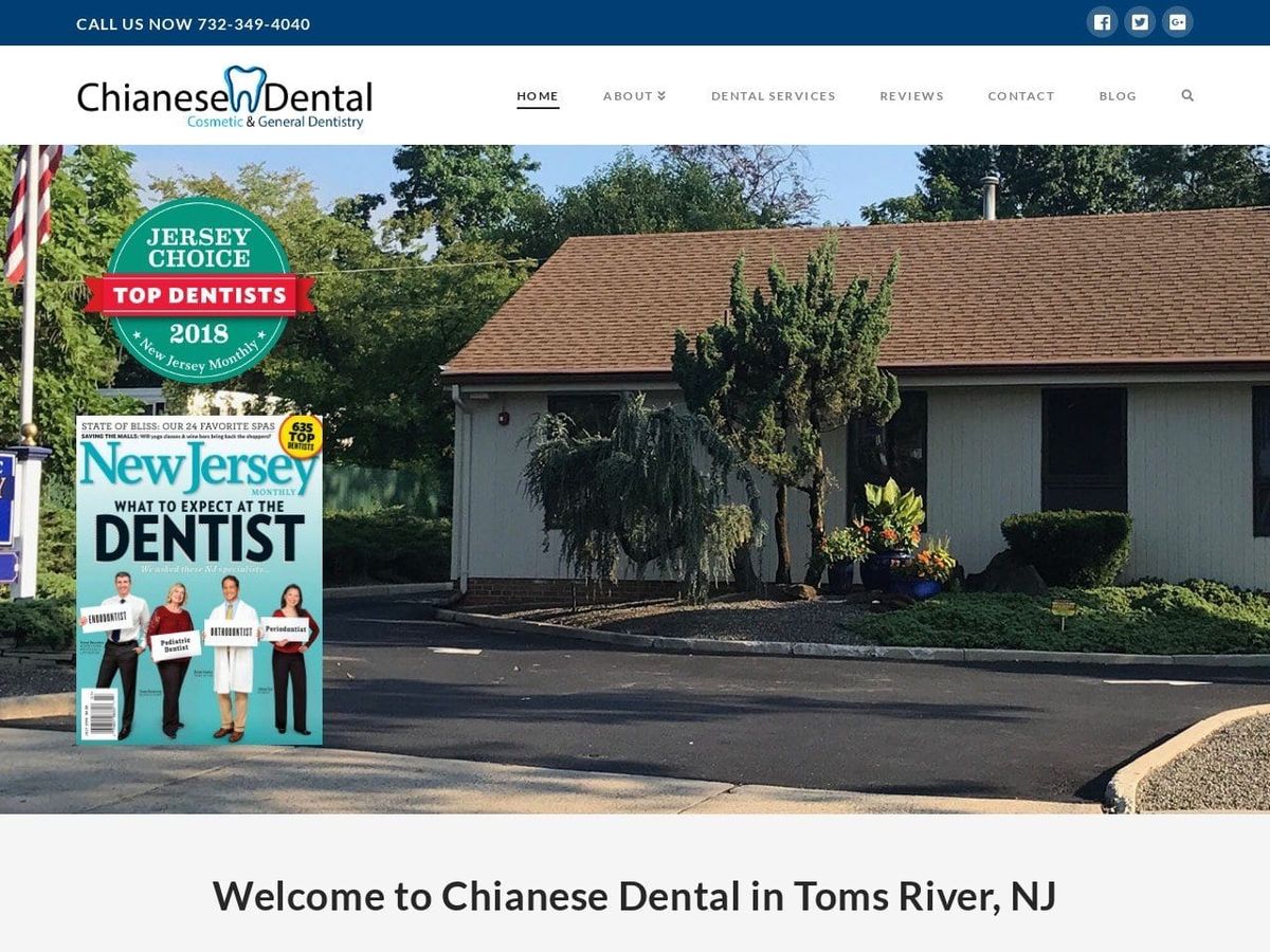 Chester C Chianese DDS Website Screenshot from chianesedental.com