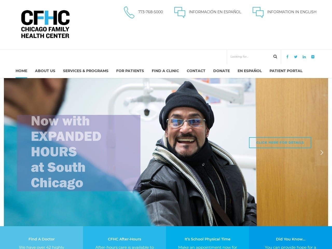 Chicago Family Health Center Jaime Christina DDS Website Screenshot from chicagofamilyhealth.org