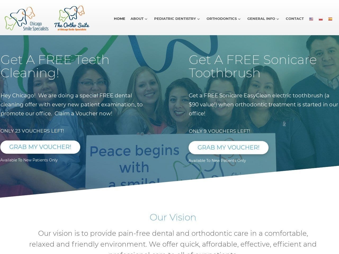 Chicago Smile Specialists Website Screenshot from chicagosmilespecialists.com