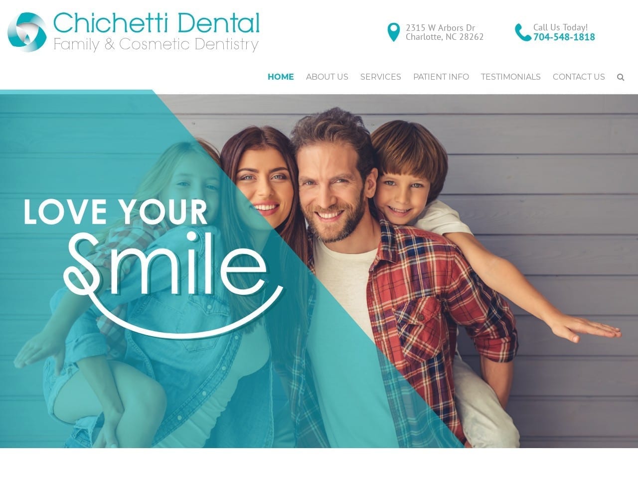 Esthetic Dental/ Dr. Joe Chichetti DMD Website Screenshot from chichettidental.com