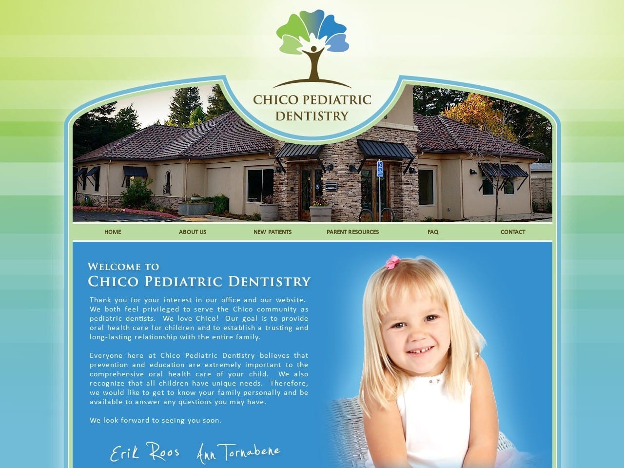 Tornabene Ann DDS Website Screenshot from chicopediatricdentistry.com