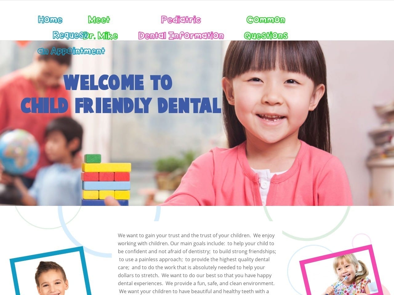 Michael Brown DDS MS Website Screenshot from childfriendlydental.com