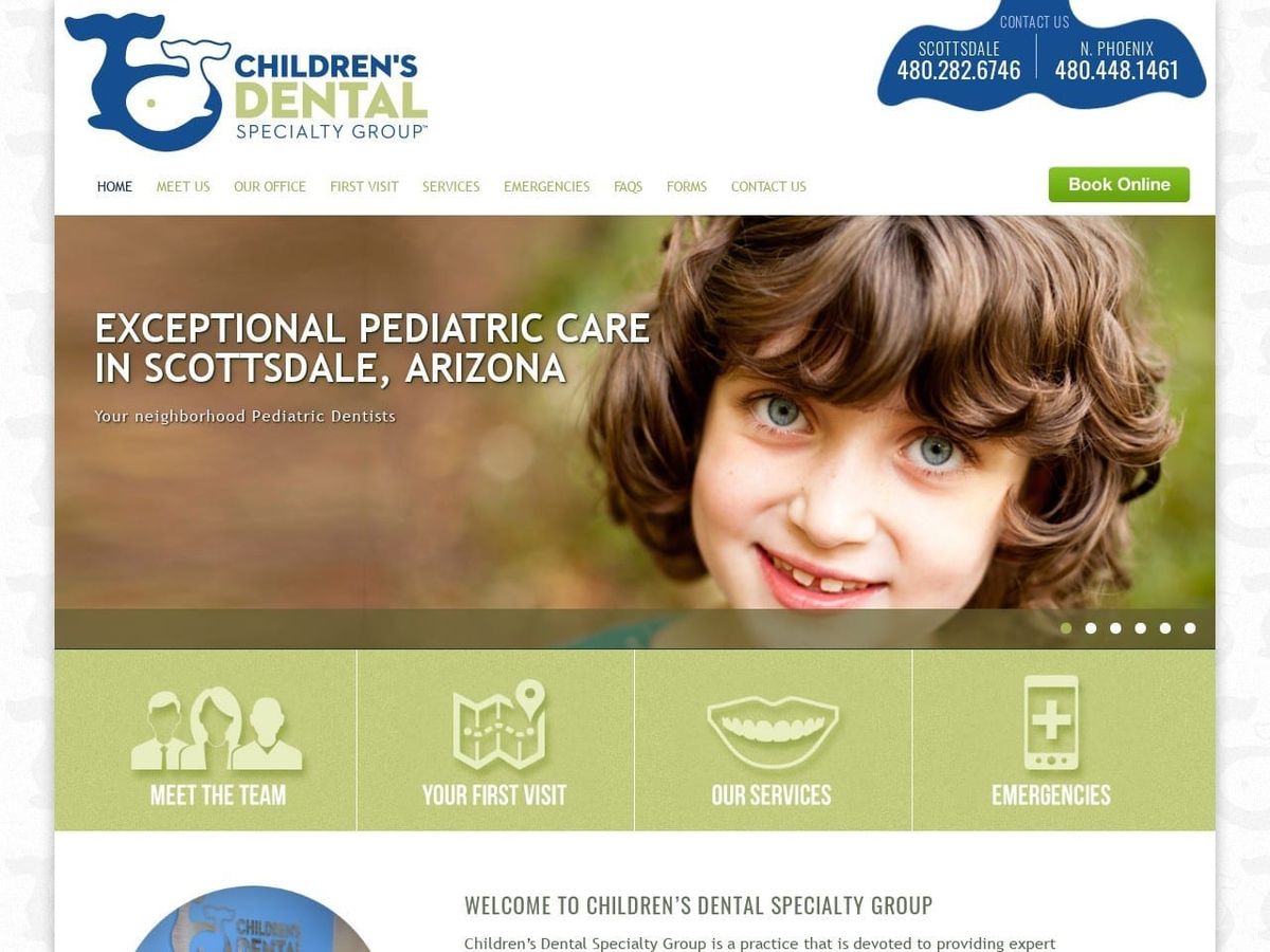 Childrens Dental Specialty Group Website Screenshot from childrens-dental.com