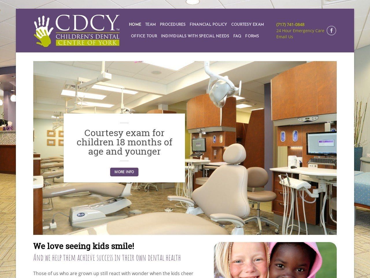 Childrens Dental Centre Website Screenshot from childrensdentalcentre.com