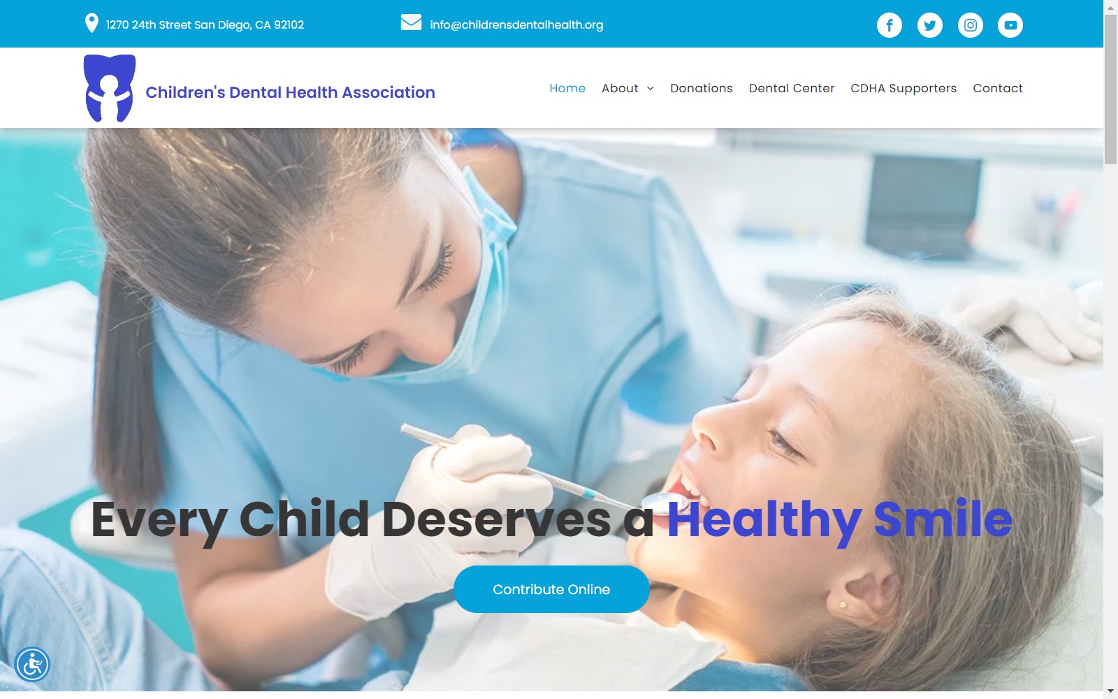 childrensdentalhealth.org screenshot