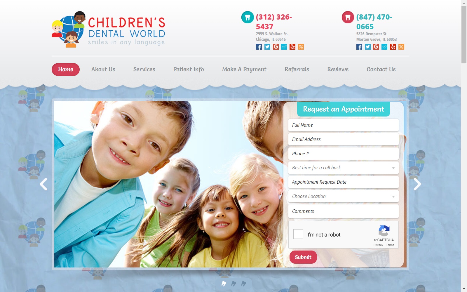 childrensdentalworld.net screenshot