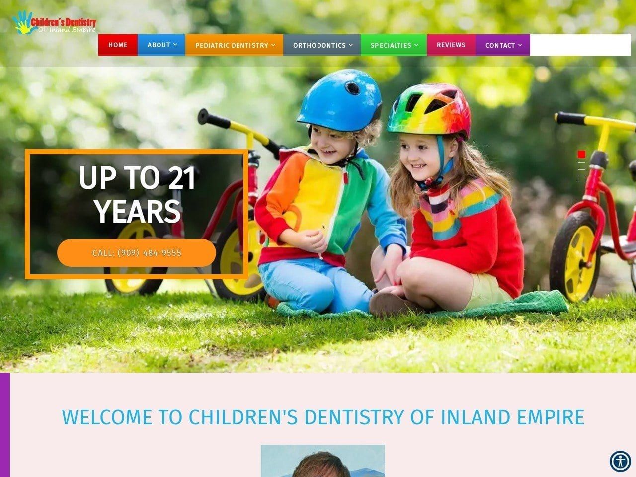 Childrens Dentistry Website Screenshot from childrensdentistryofie.com