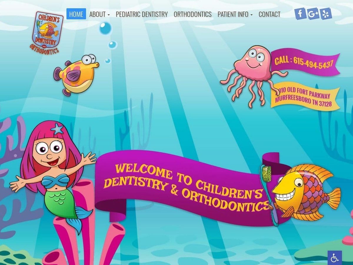 Childrens Dentistry Murfreesboro Website Screenshot from childrensdentistryofmurfreesboro.com