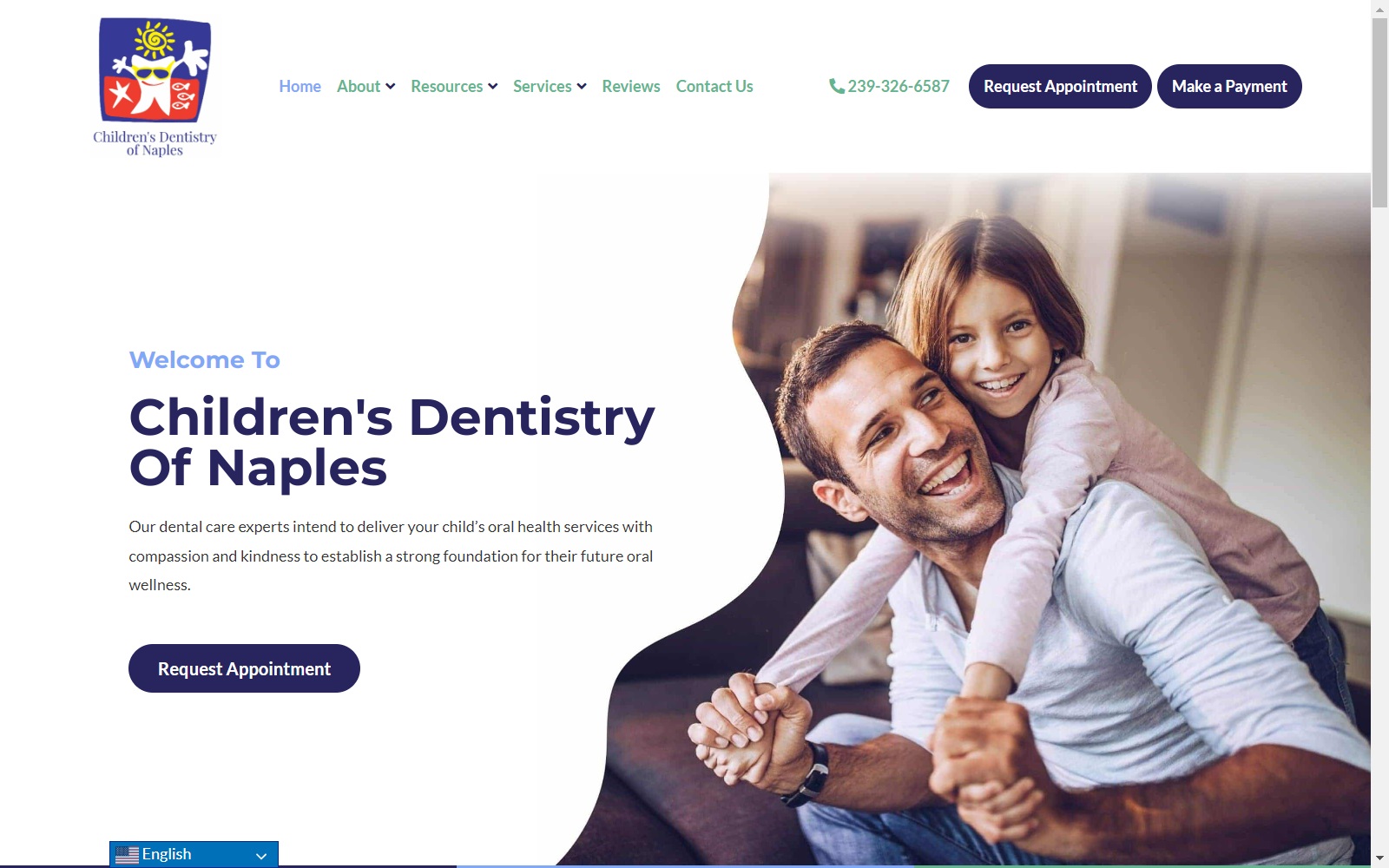 childrensdentistryofnaples.com screenshot