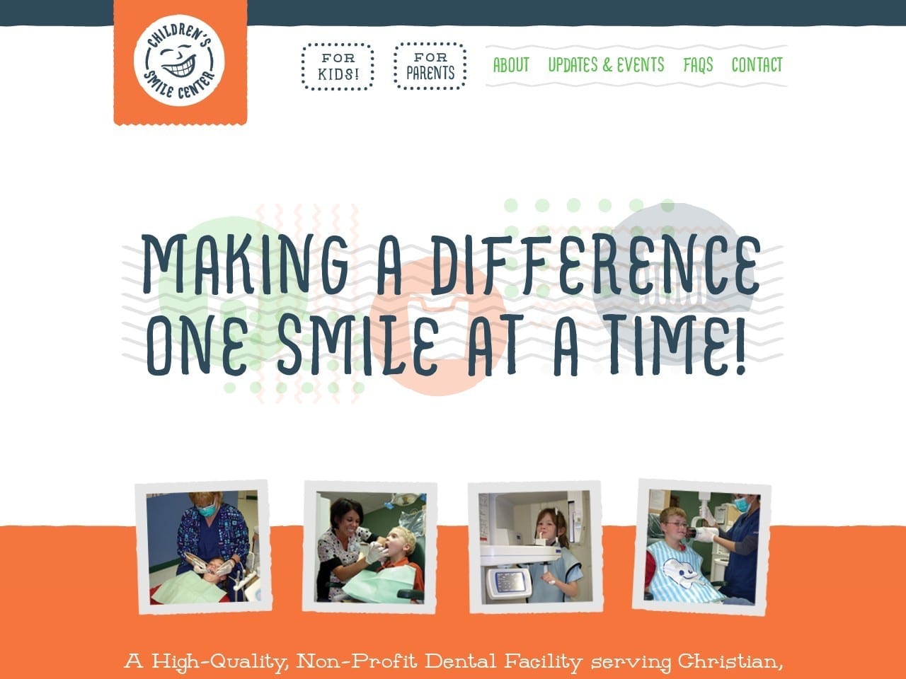 Children Dentist Website Screenshot from childrenssmilecenter.org