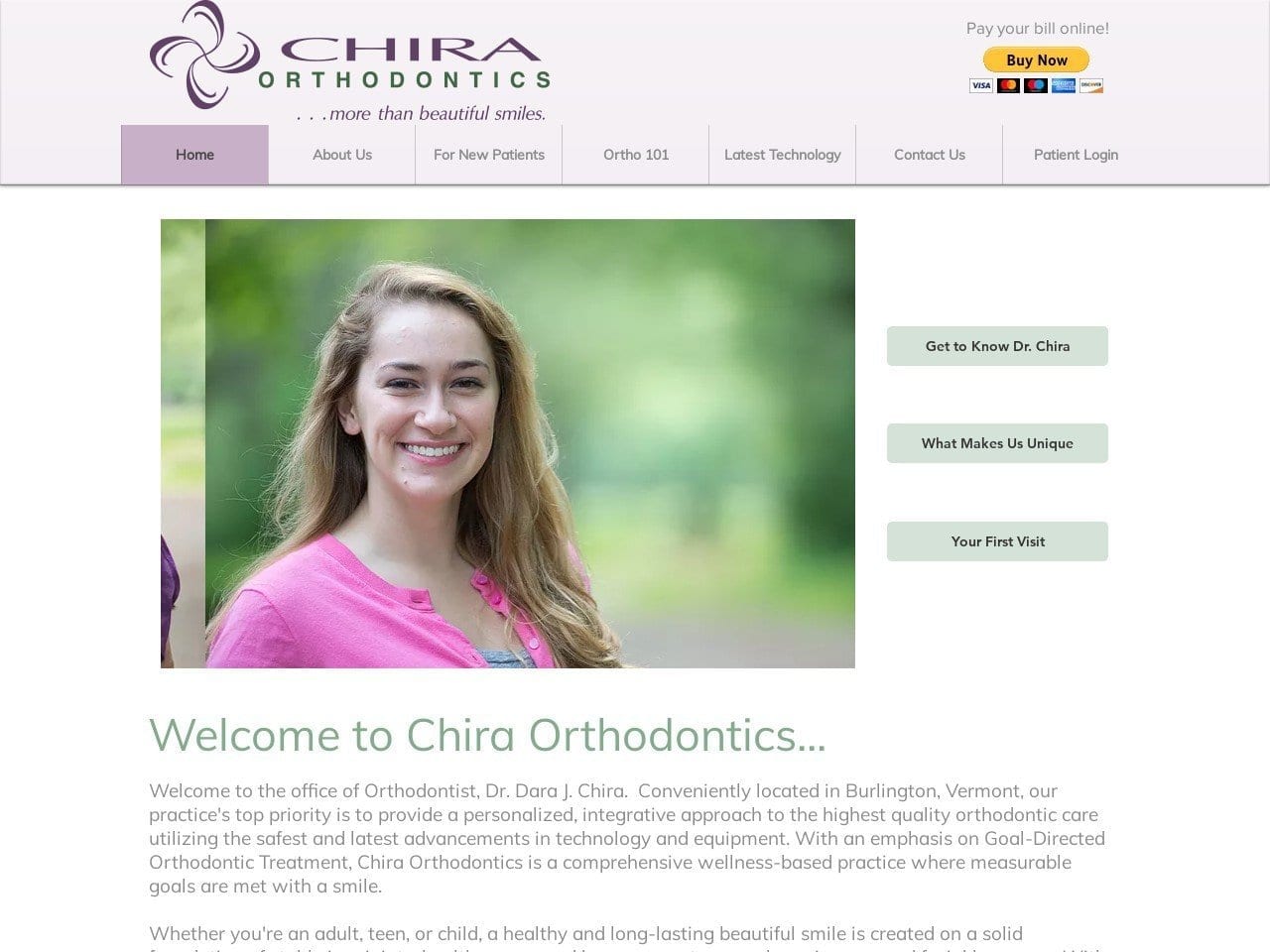 Chira Orthodontics Website Screenshot from chiraortho.net