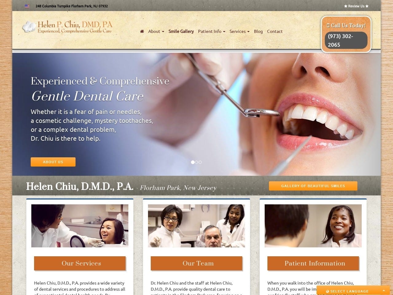 Helen Chiu D.M.D. P.A. Website Screenshot from chiudentalcare.com