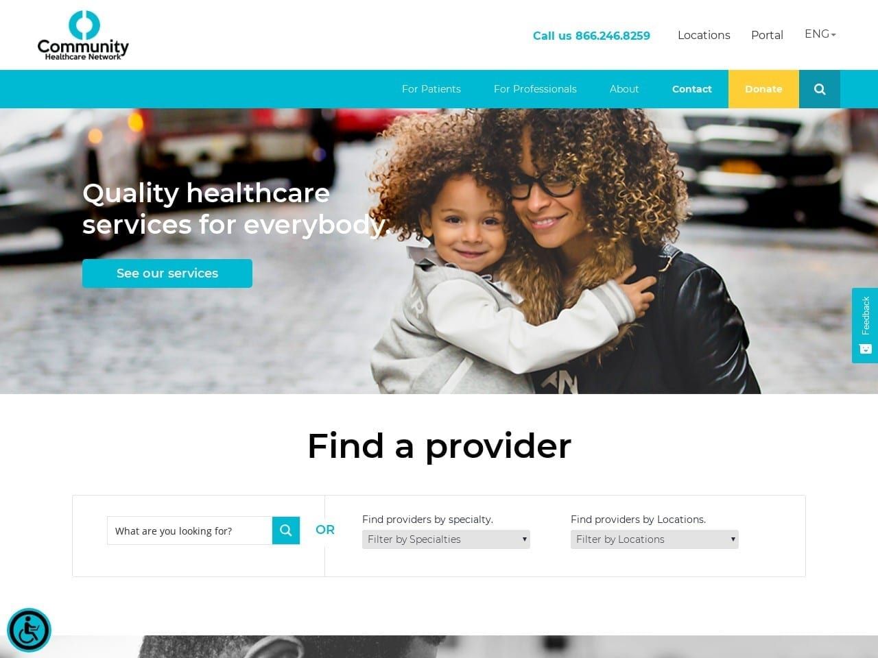 Cabs Health Center Taddeo Gregory DDS Website Screenshot from chnnyc.org