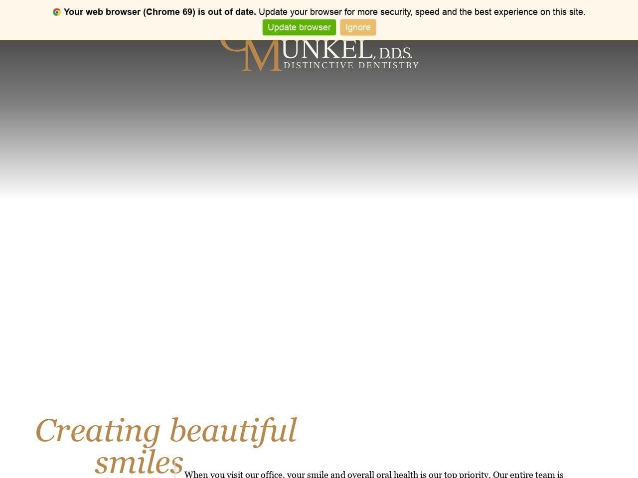 Munkel Chris Dds Website Screenshot from chrismunkelsmiles.com