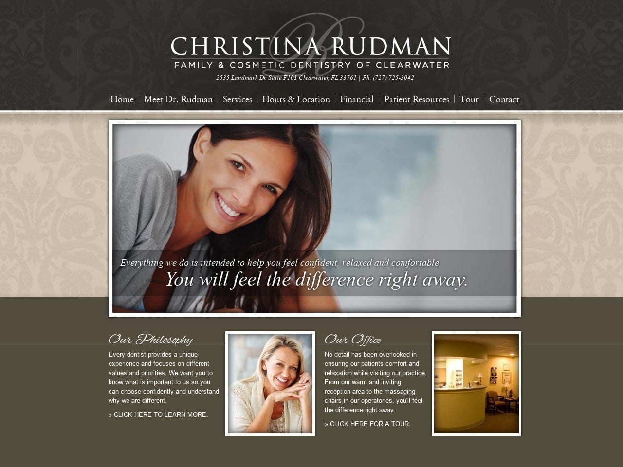 Dr. Christina Rudman DDS Website Screenshot from christinarudmandds.com